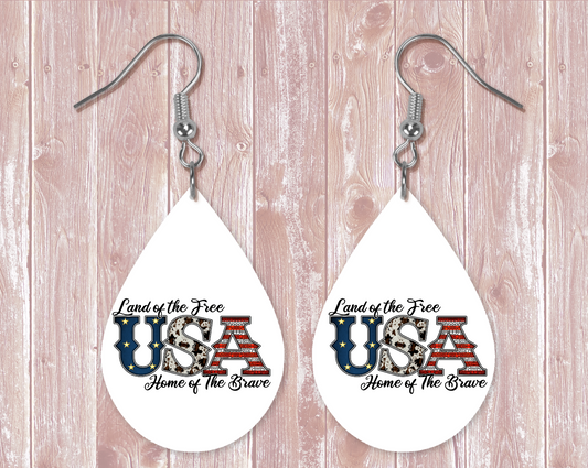 Land of the Brave Teardrop Earring