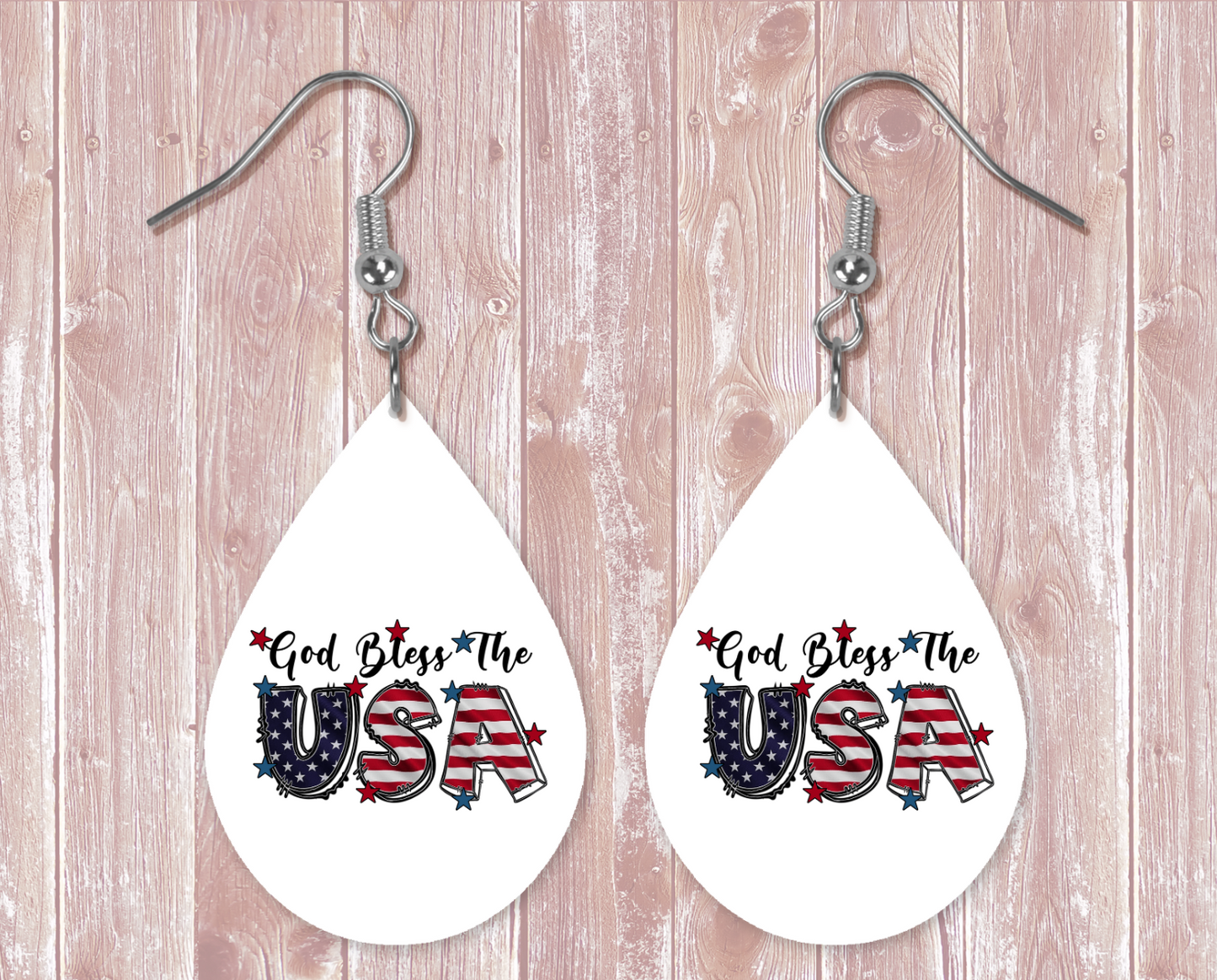 God Bless the USA Teardrop Earring