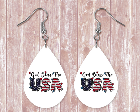 God Bless the USA Teardrop Earring