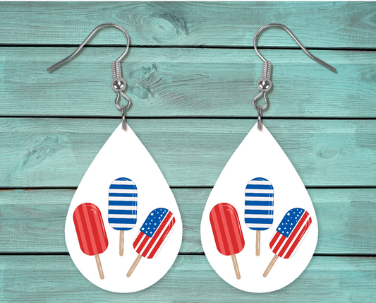 USA Popsicle Teardrop Earring