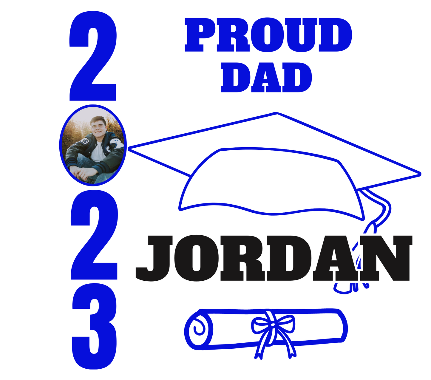 SVHS Class of 2023 Personalized Photo Graduate Sports Bottle - Proud Mom/Dad/Mawaw/Papaw/Custom personalization available