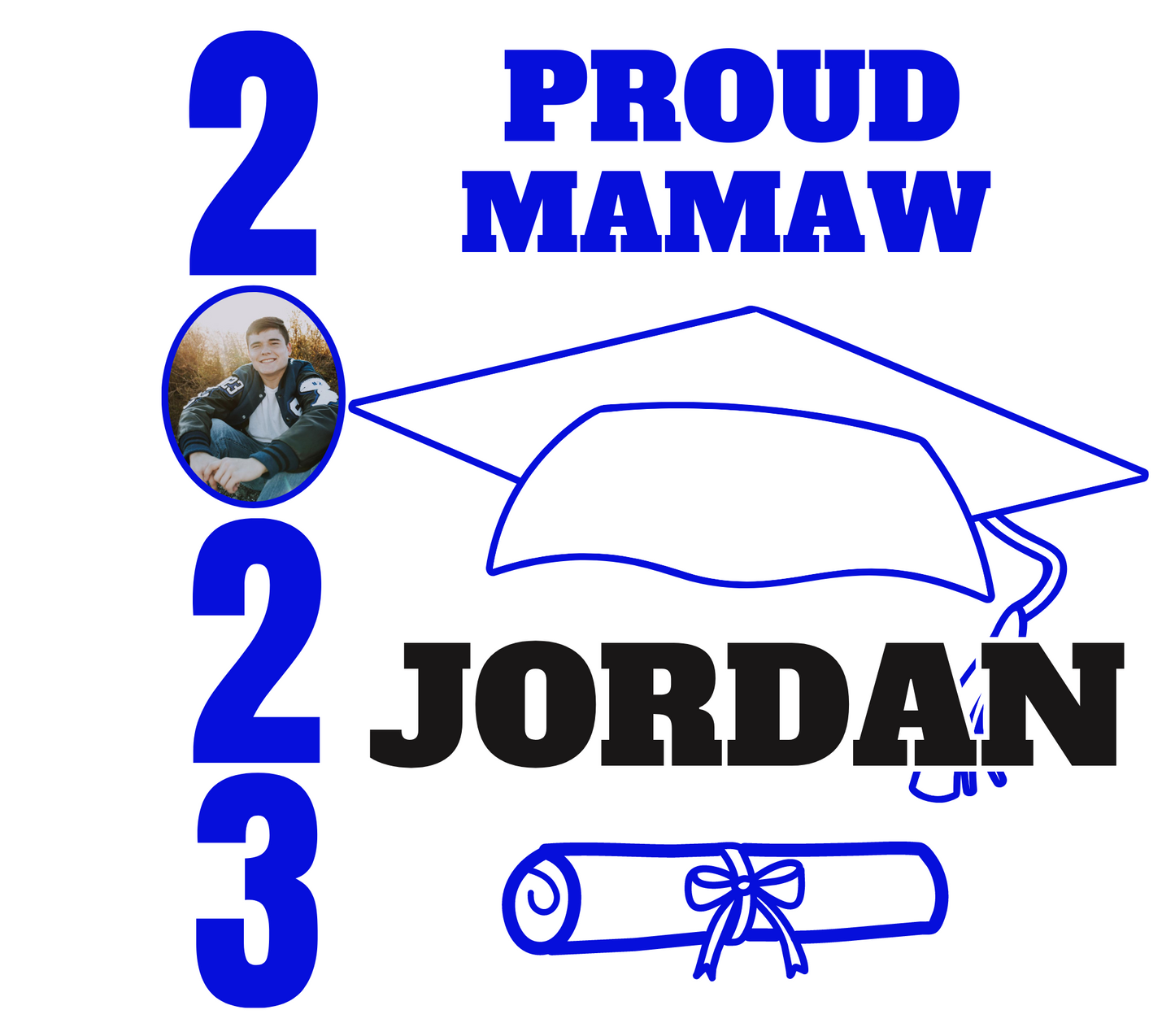 SVHS Class of 2023 Personalized Photo Graduate Sports Bottle - Proud Mom/Dad/Mawaw/Papaw/Custom personalization available