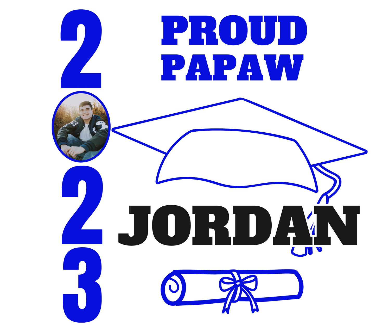 SVHS Class of 2023 Personalized Photo Graduate Sports Bottle - Proud Mom/Dad/Mawaw/Papaw/Custom personalization available