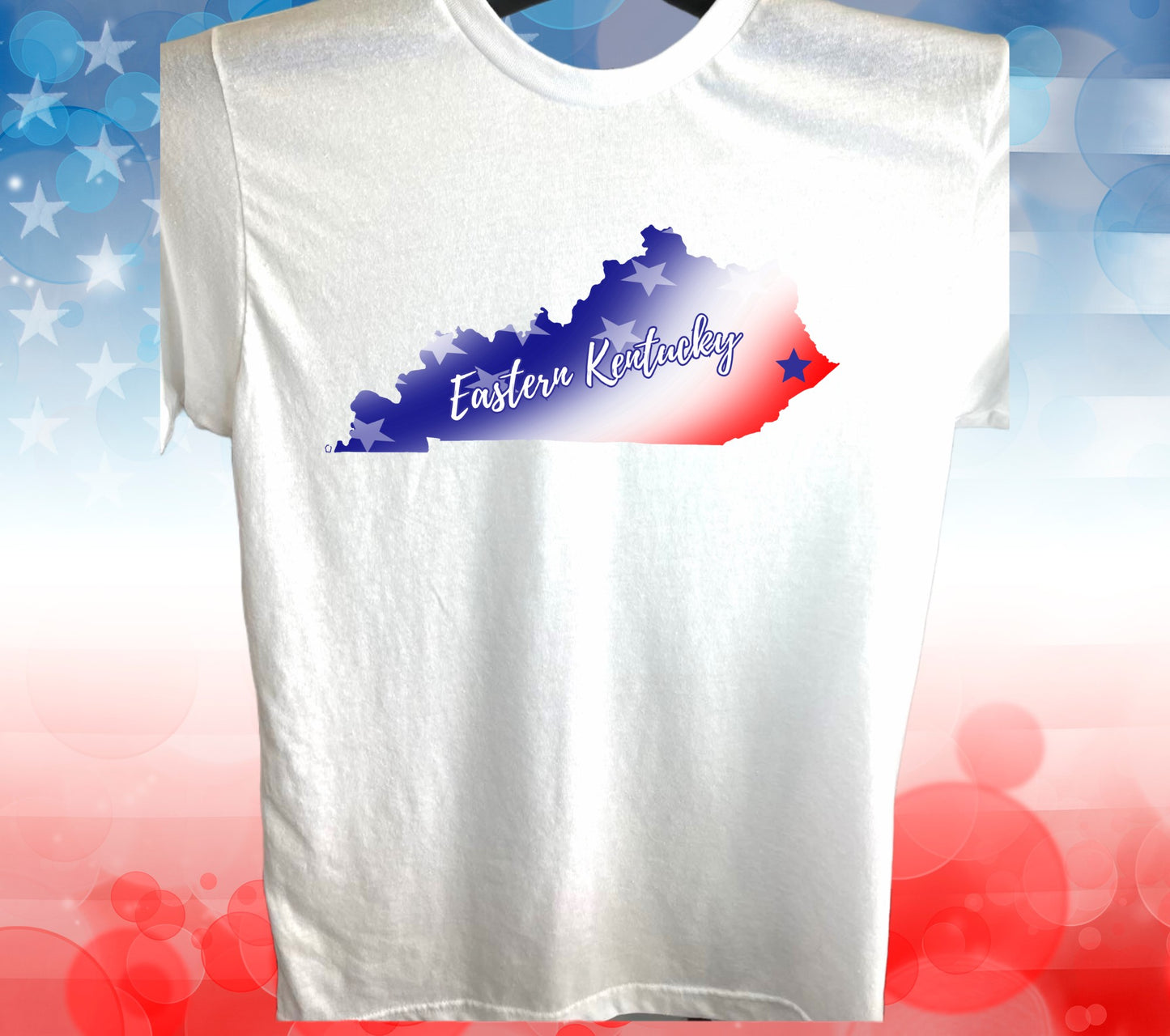 Eastern Kentucky American Flag T-Shirt (Multiple Colors)