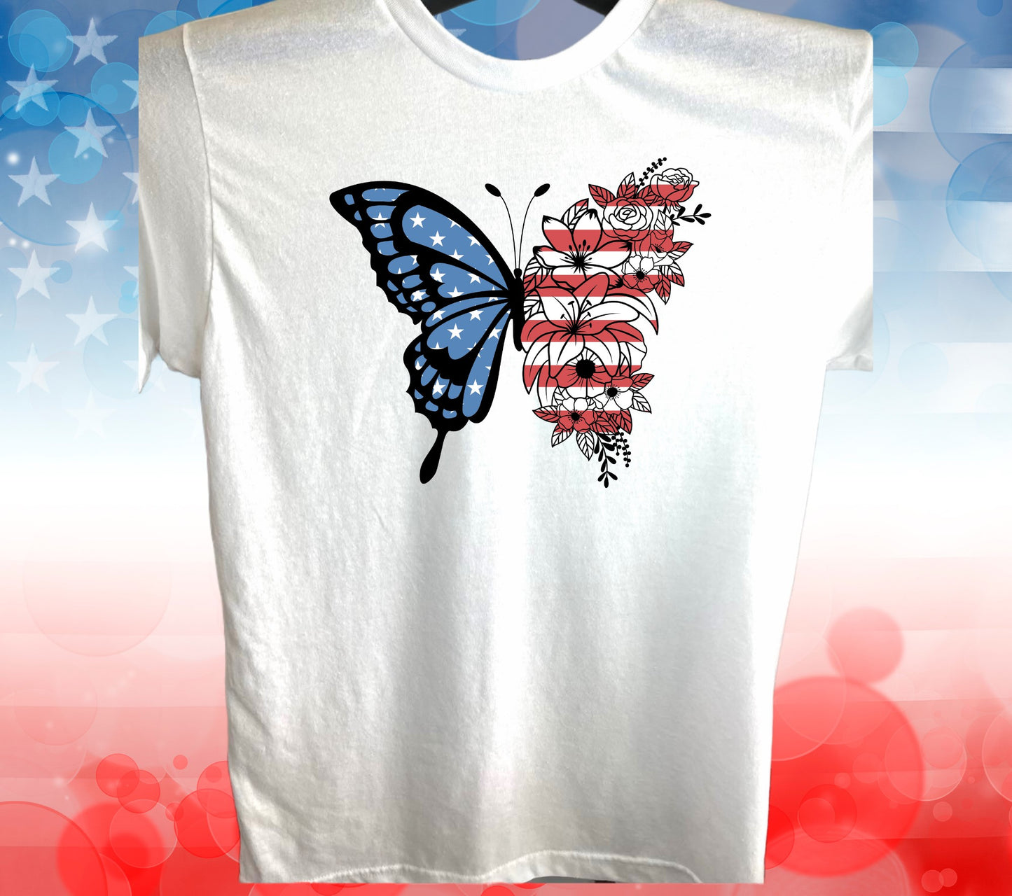 Flag Butterfly T-Shirt (Multiple Colors)