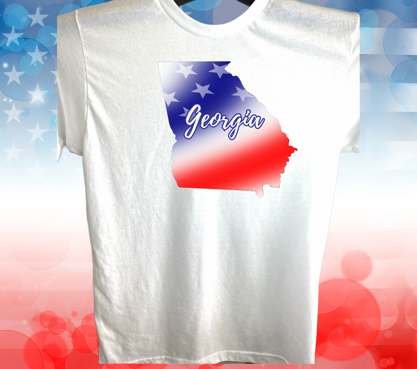 Georgia American Flag T-Shirt (Multiple Colors)