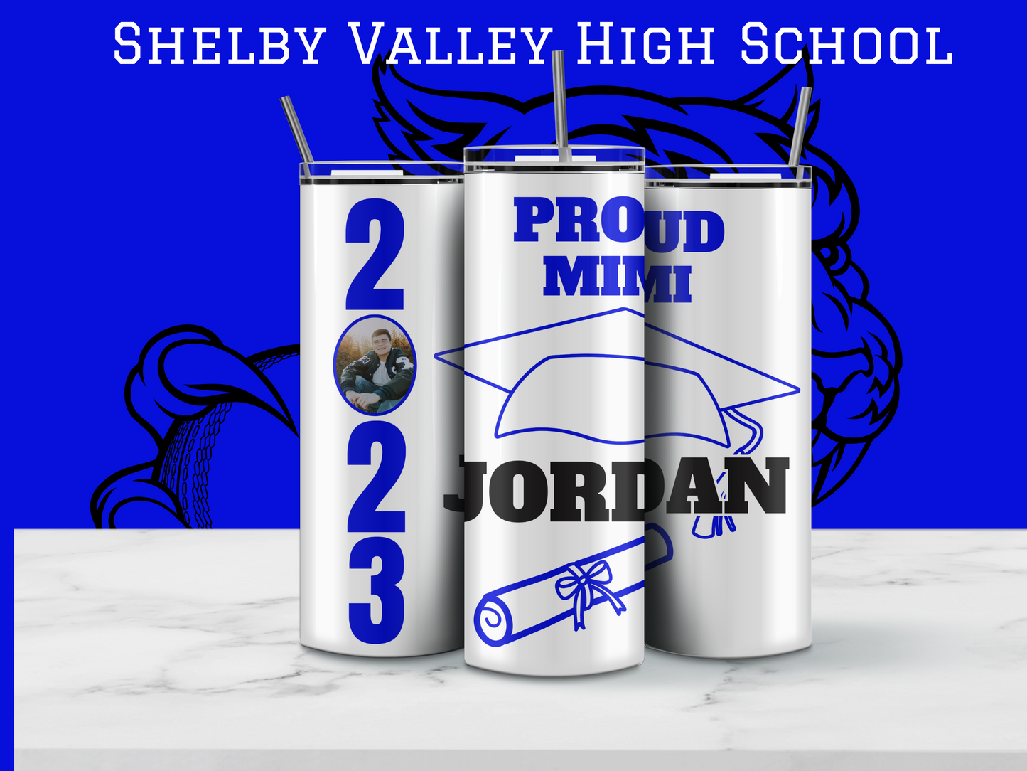 SVHS Class of 2023 Personalized Photo Graduate Tumbler - Proud Mom/Dad/Mawaw/Papaw/Custom personalization available