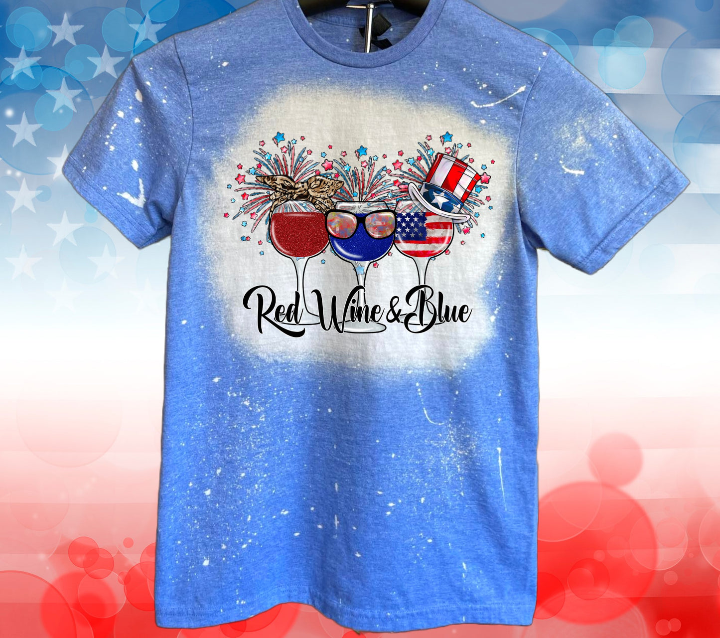 Red Wine & Blue T-Shirt (Multiple Colors)