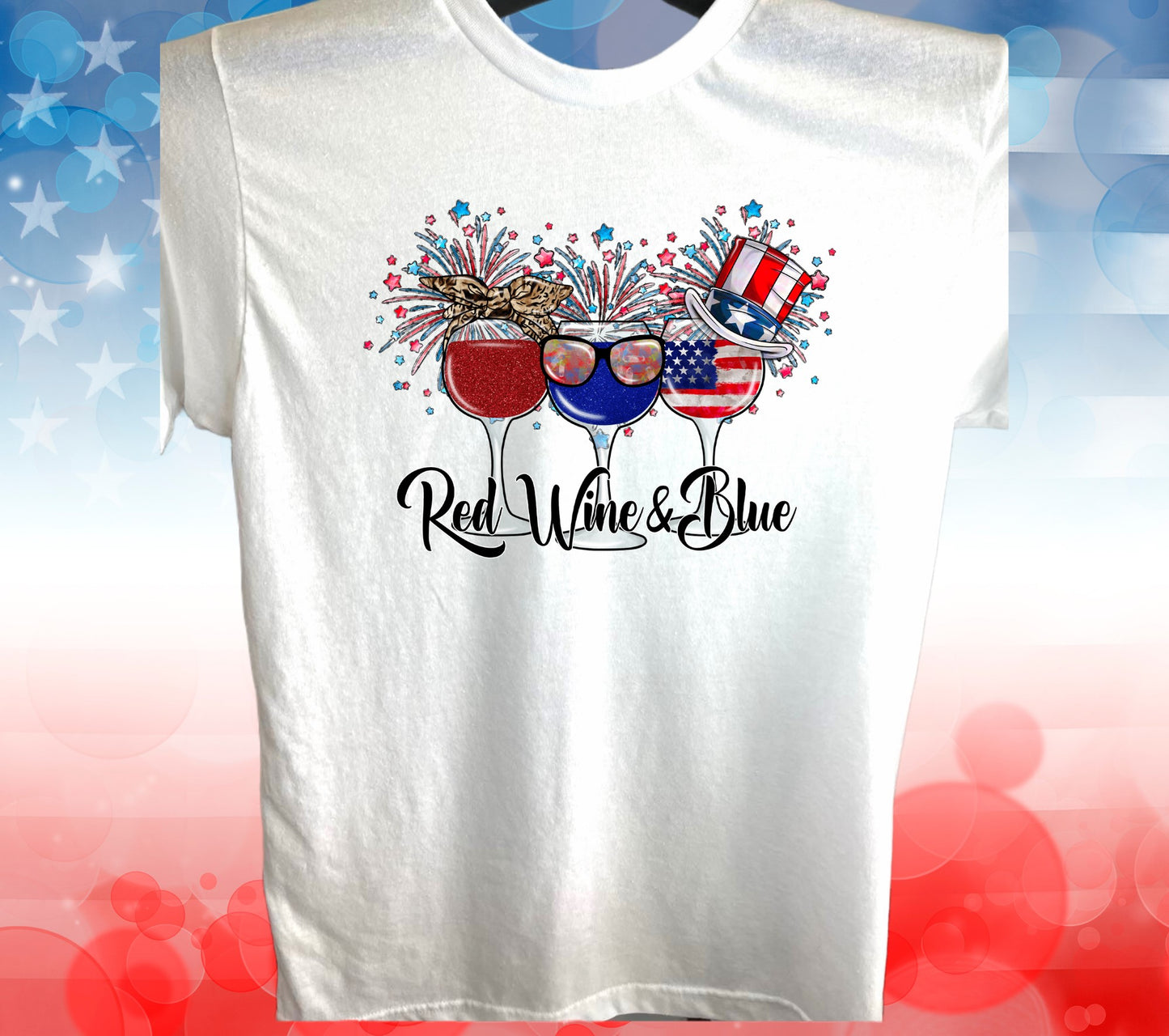 Red Wine & Blue T-Shirt (Multiple Colors)