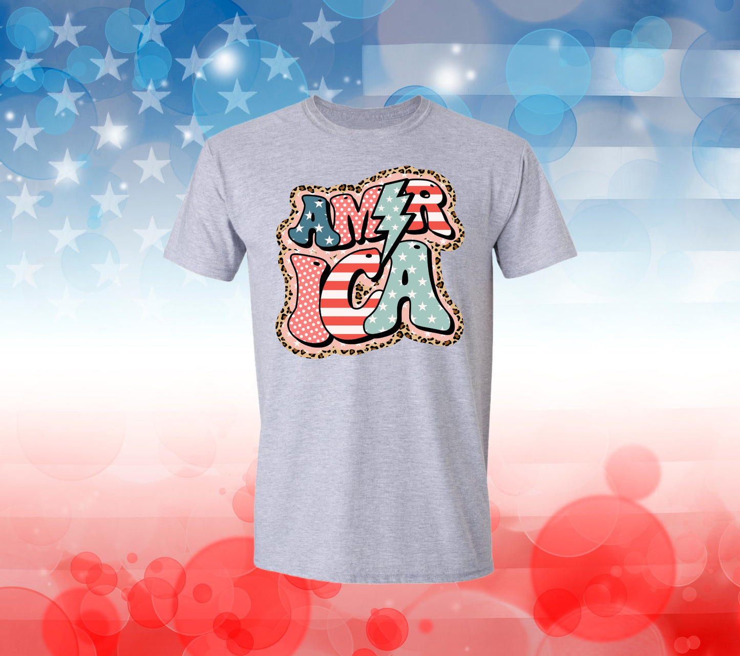 Retro America with Lightning Bolt (Multiple Colors)