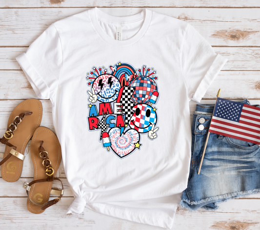 Retro America T-Shirt (Multiple Colors)