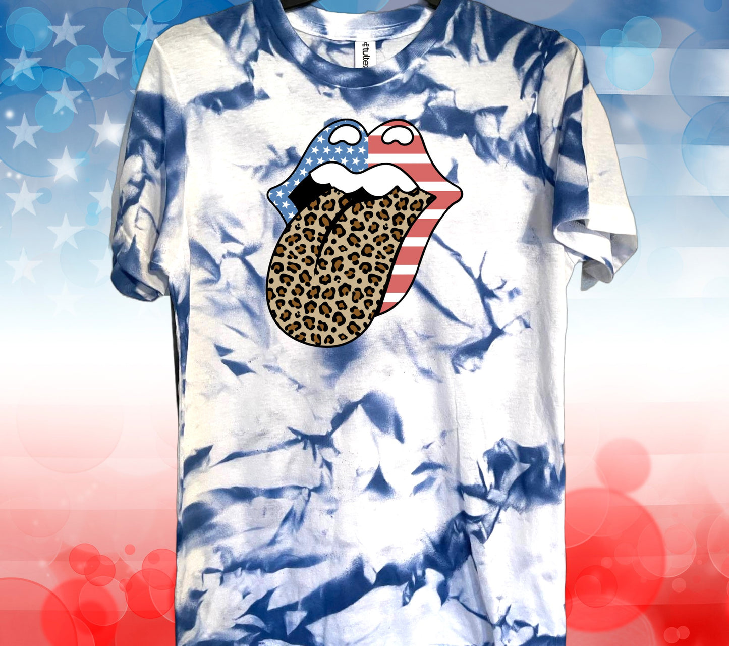Retro Patriotic Lips T-Shirt (Multiple Colors)