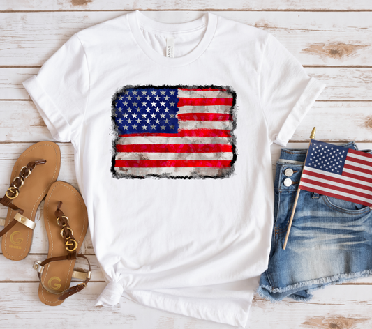 USA Flag T-Shirt (Multiple Colors)